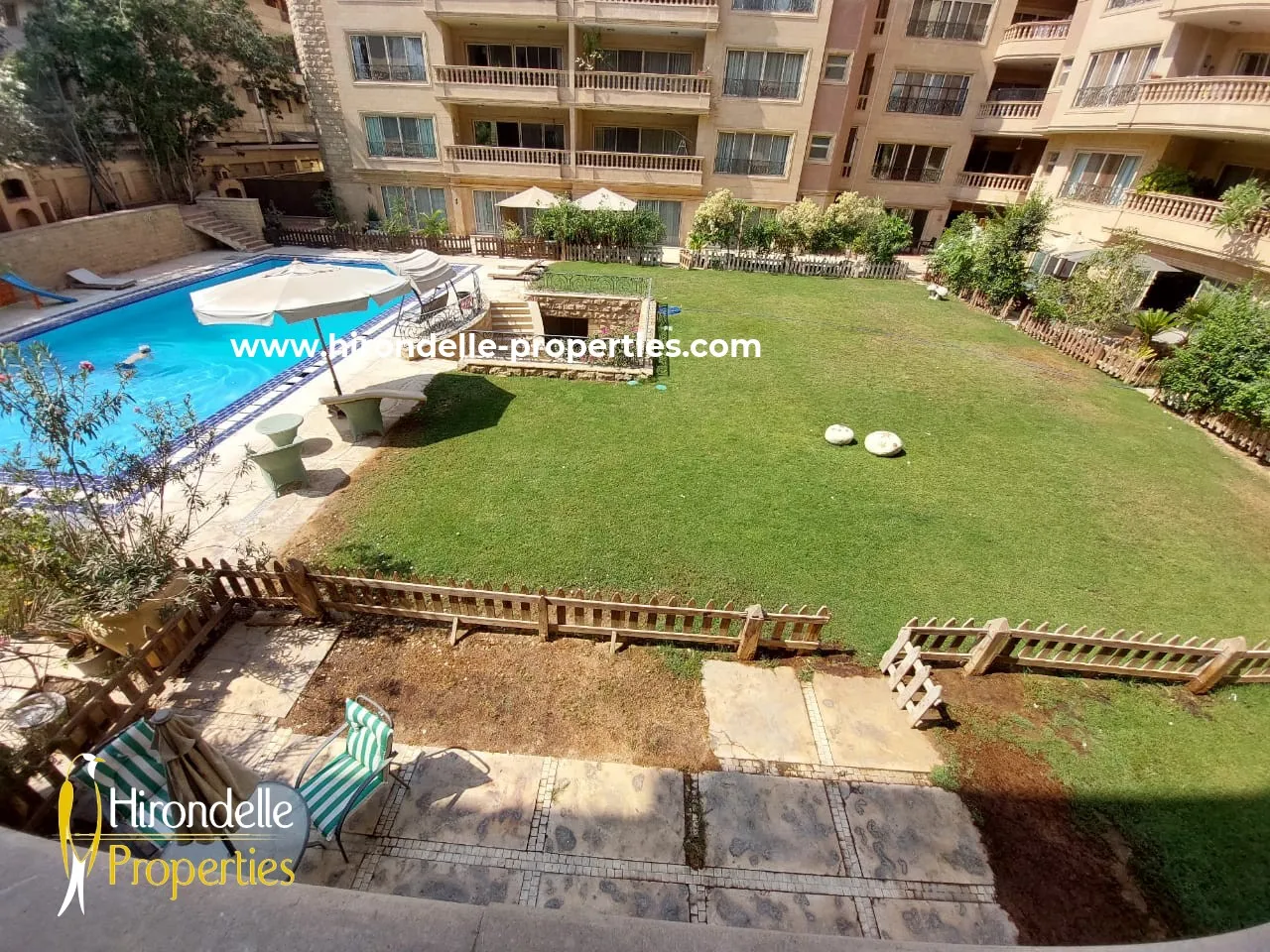 Flat With Two Shared Pool For Rent In Maadi Sarayat