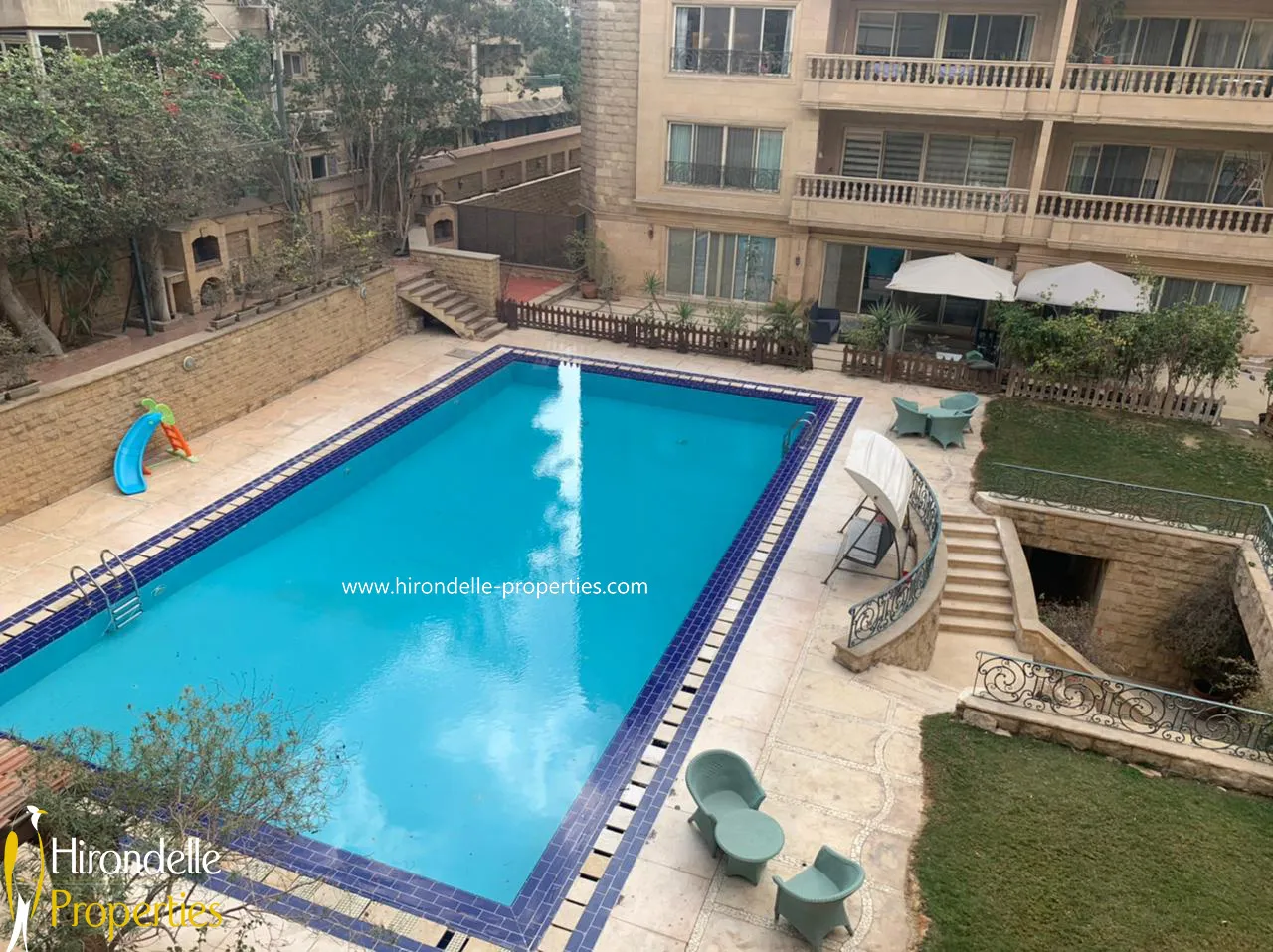 Flat With Two Shared Pool For Rent In Maadi Sarayat