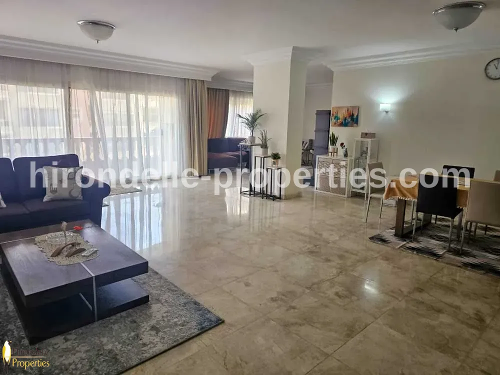 Fully Furnished Flat With Shared Pool For Rent In Maadi