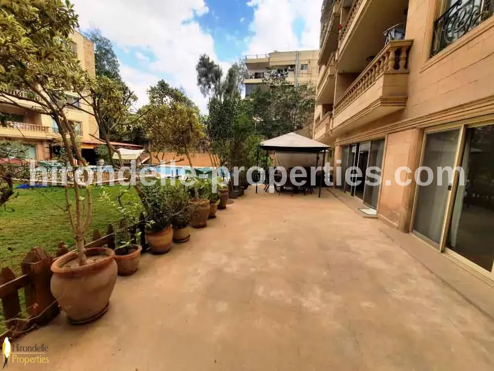 Ground Floor With Shared Pool For Rent In Maadi Sarayat