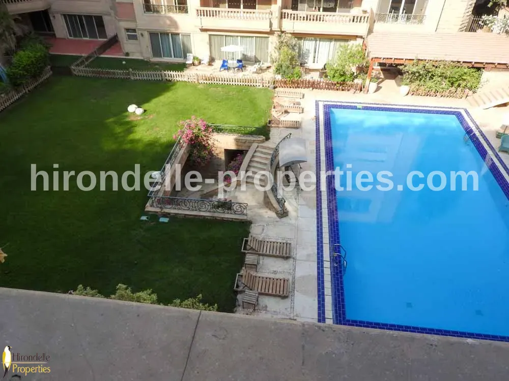 Ground Floor With Shared Pool For Rent In Maadi Sarayat