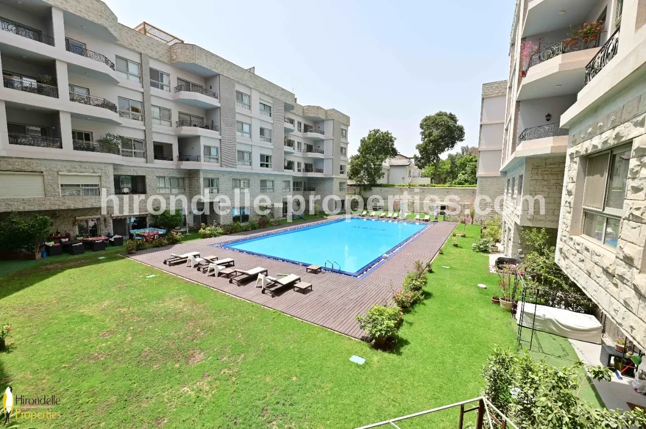 Good Price Flat With Shared Pool For Rent In Maadi Sarayat 