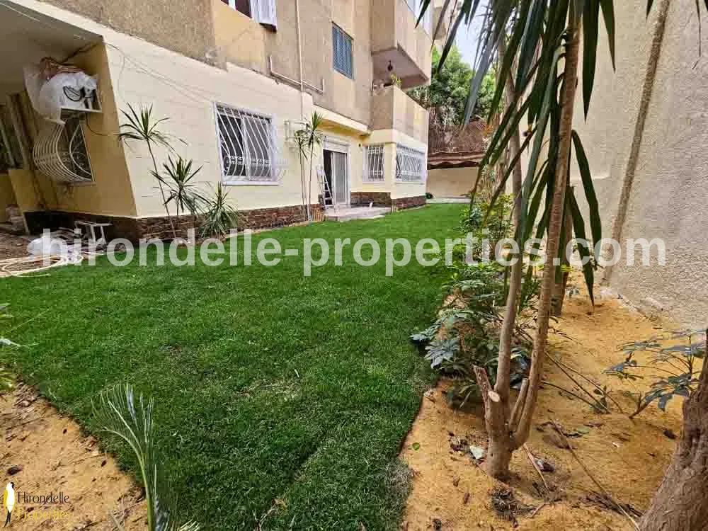 Ground Floor With Huge Garden For Rent in Maadi Degla