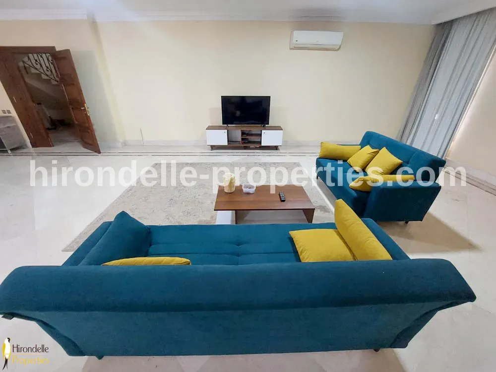 Duplex With Shared Pool For Rent In Maadi Sarayat