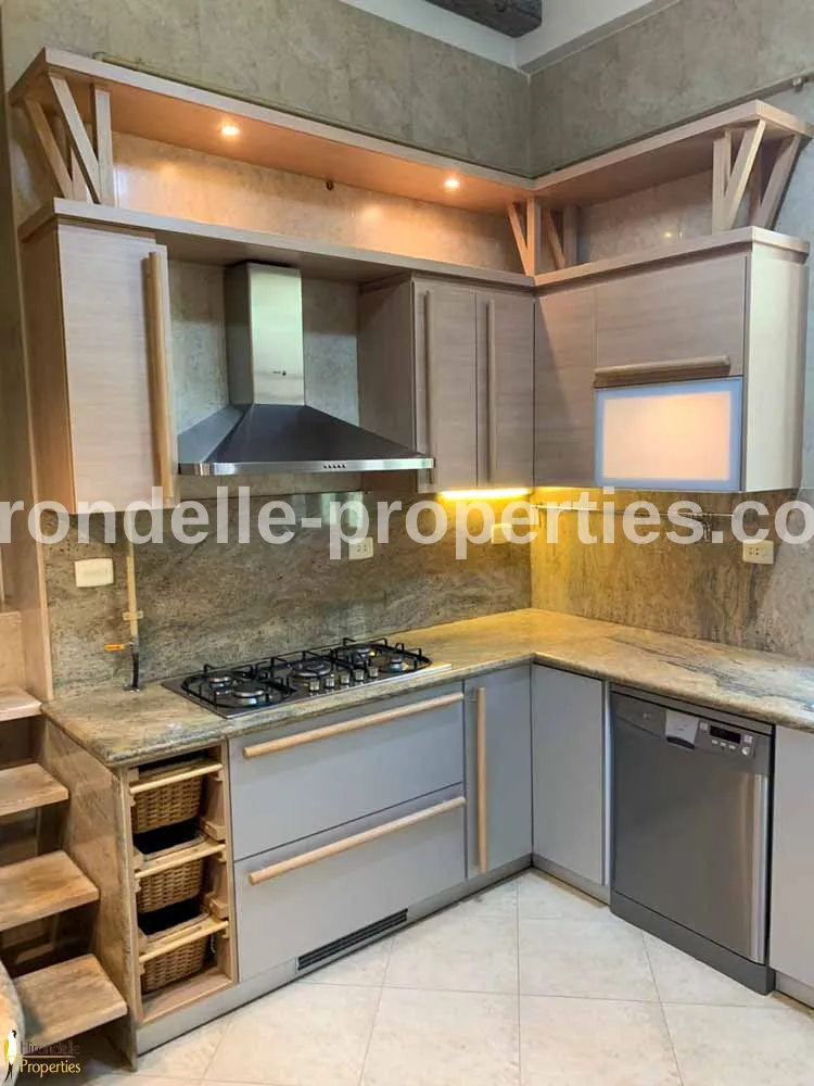 Unique High Ceiling Flat With Private Garden For Rent In Maadi Sarayat