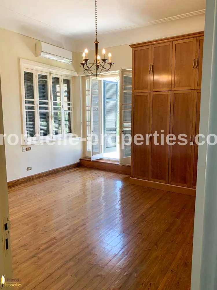 Unique High Ceiling Flat With Private Garden For Rent In Maadi Sarayat