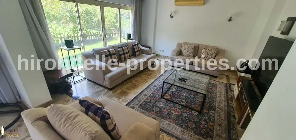 Ground Floor With Shared Pool For Rent In Maadi Sarayat