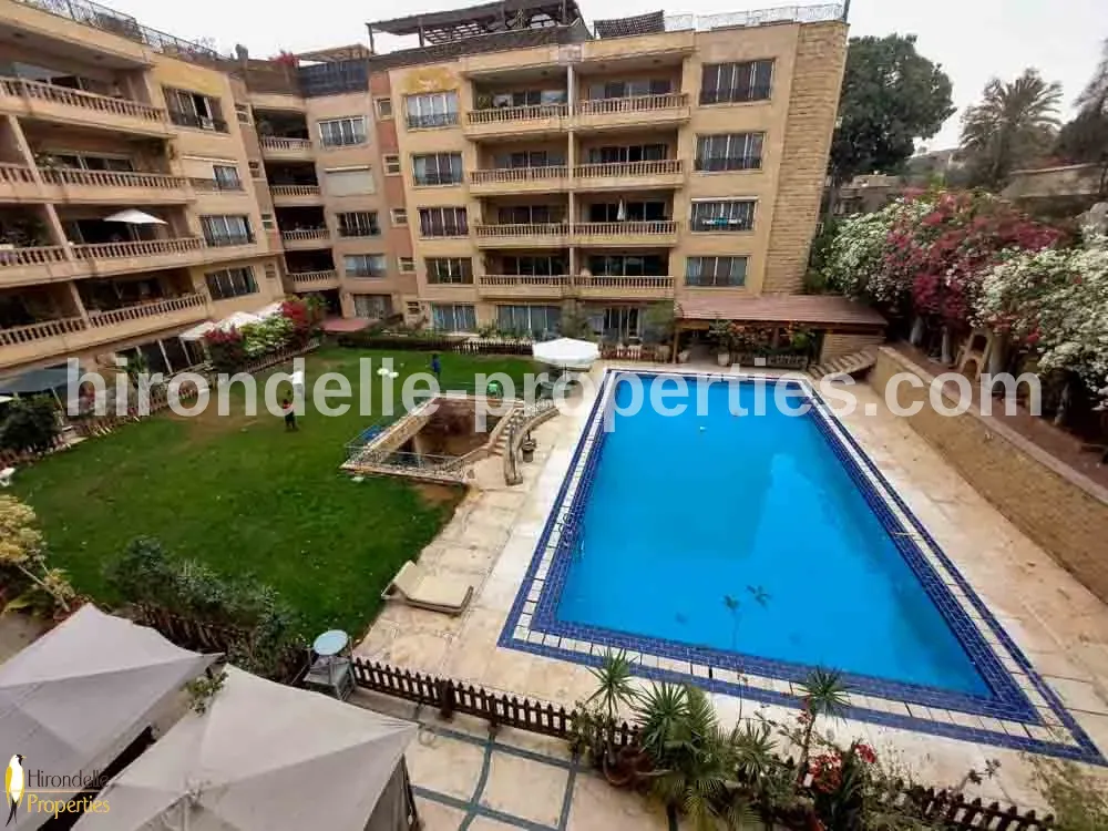 Ground Floor With Shared Pool For Rent In Maadi Sarayat