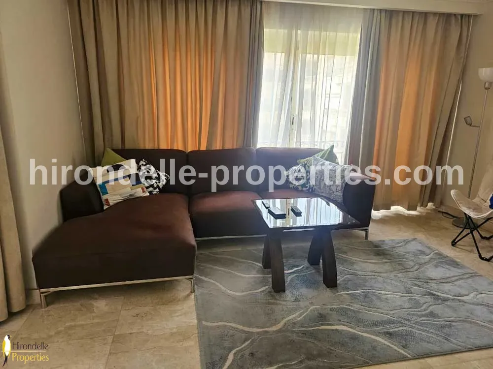 Fully Furnished Flat With Shared Pool For Rent In Maadi