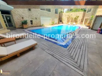 Penthouse With Shared Pool For Rent In Maadi Sarayat