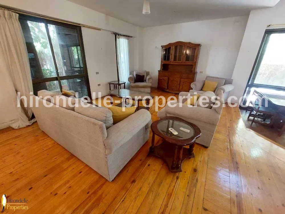 Ground Floor Duplex With Private Garden For Rent In Maadi Sarayat