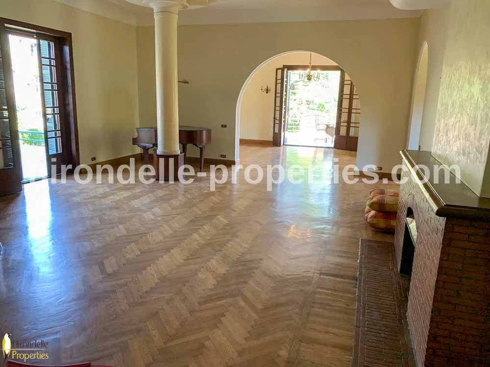 Unique High Ceiling Flat With Private Garden For Rent In Maadi Sarayat