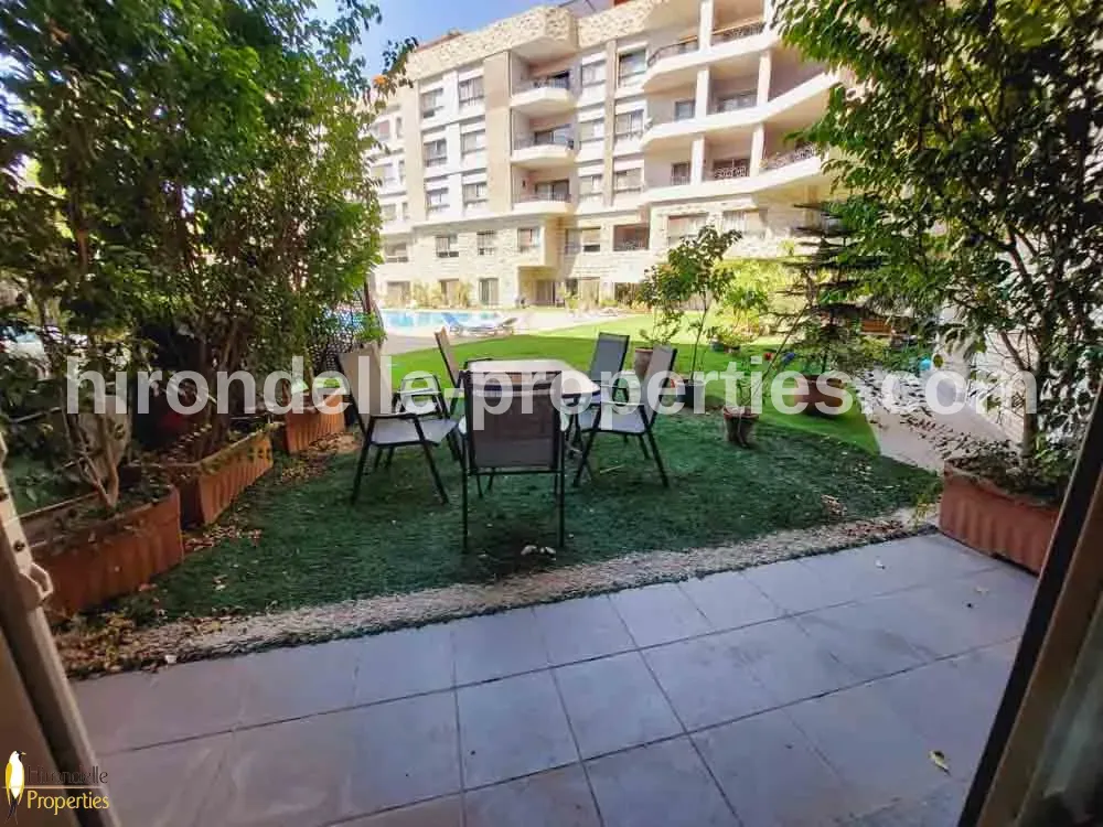 Ground floor With Shared Pool For Rent In Maadi Sarayat