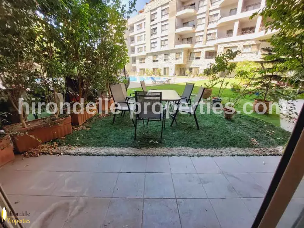 Ground floor With Shared Pool For Rent In Maadi Sarayat