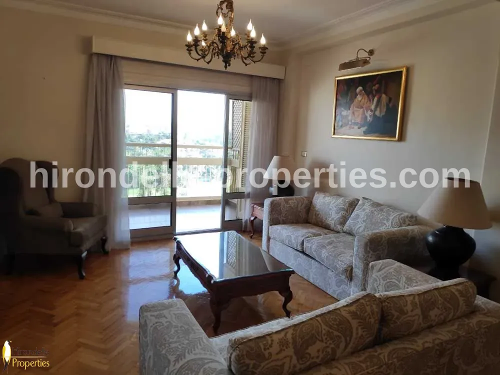 Flat With Balcony For Rent In Zamalek