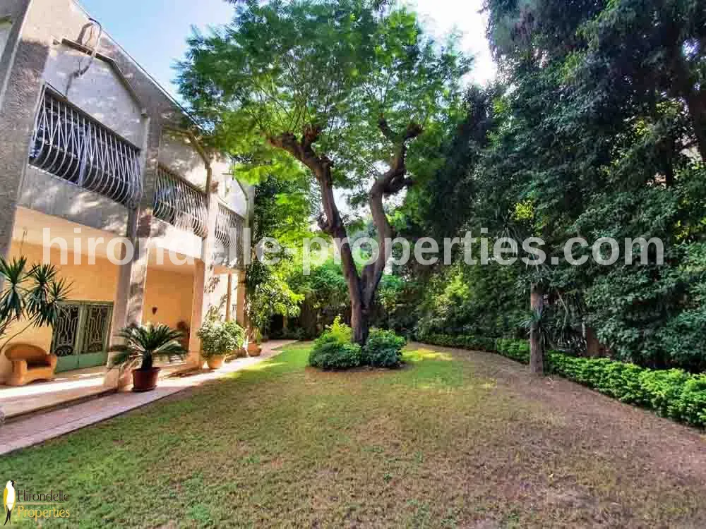 Prime Location Villa With Private Garden For Rent In Maadi Sarayat