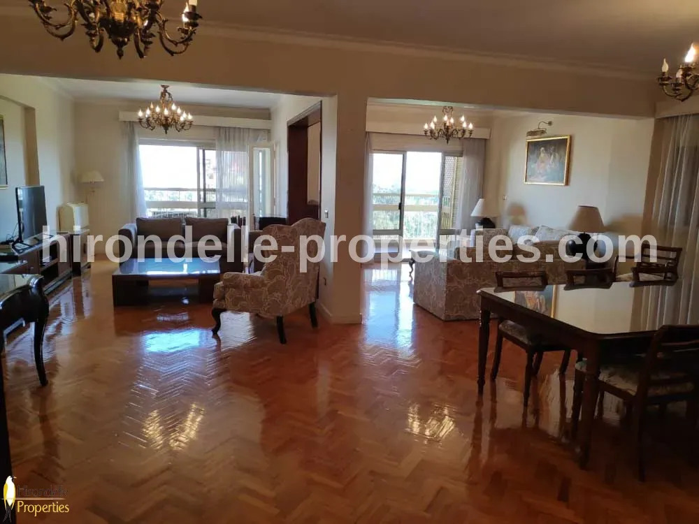 Flat With Balcony For Rent In Zamalek