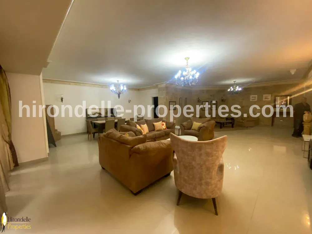 Duplex With Private Garden For Rent In Katameya Heights