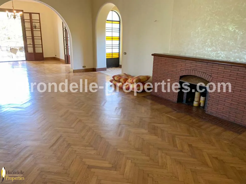 Unique High Ceiling Flat With Private Garden For Rent In Maadi Sarayat