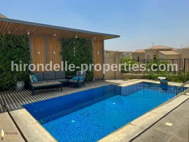 Special Finishing Villa With Private Pool For Sale In Uptown Cairo