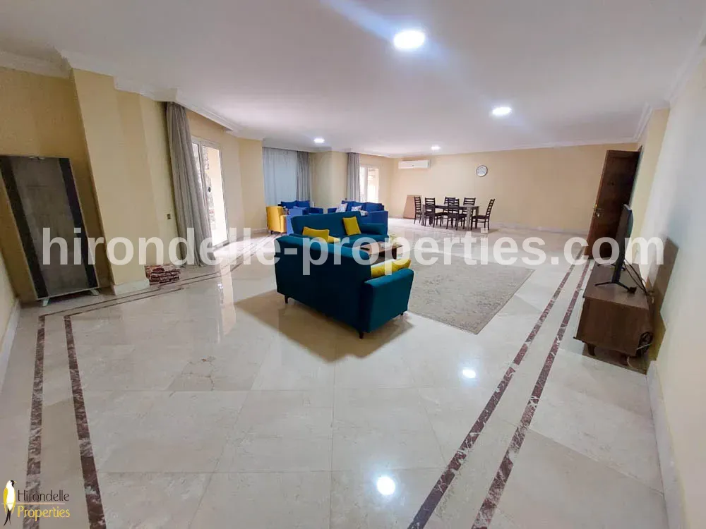 Duplex With Shared Pool For Rent In Maadi Sarayat