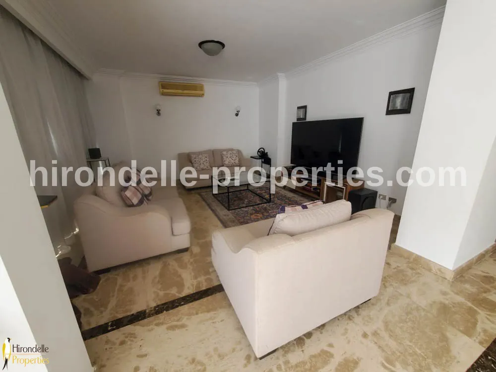 Ground Floor With Shared Pool For Rent In Maadi Sarayat