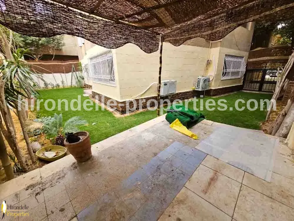 Ground Floor With Huge Garden For Rent in Maadi Degla