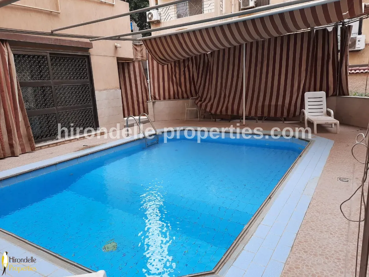 Ground Floor Duplex With Private Pool  For Rent In Maadi Egypt