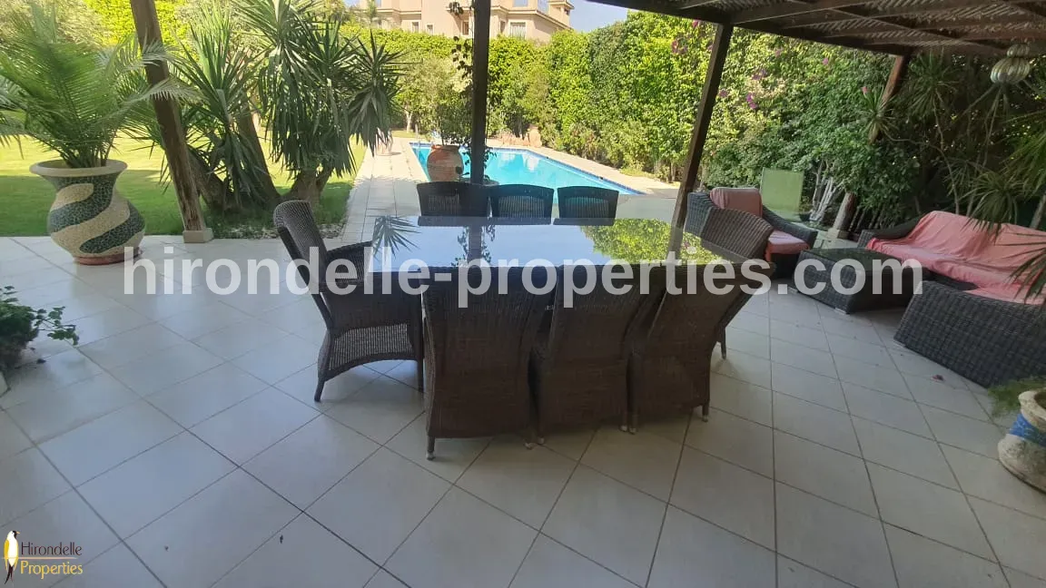 Villa With Pool And Garden For Rent In Katameya Heights