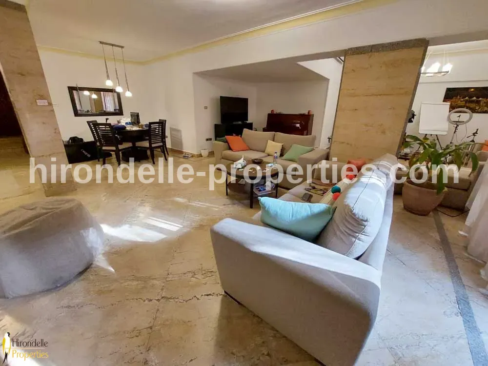 Ground Floor With Shared Pool And Garden For Rent In Maadi Sarayat