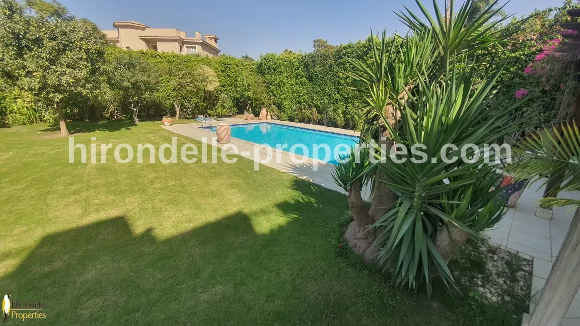 Villa With Pool And Garden For Rent In Katameya Heights